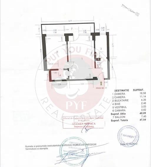 Piata Dorobanti | 2 camere | 47mp | Semidecomandat | B12681